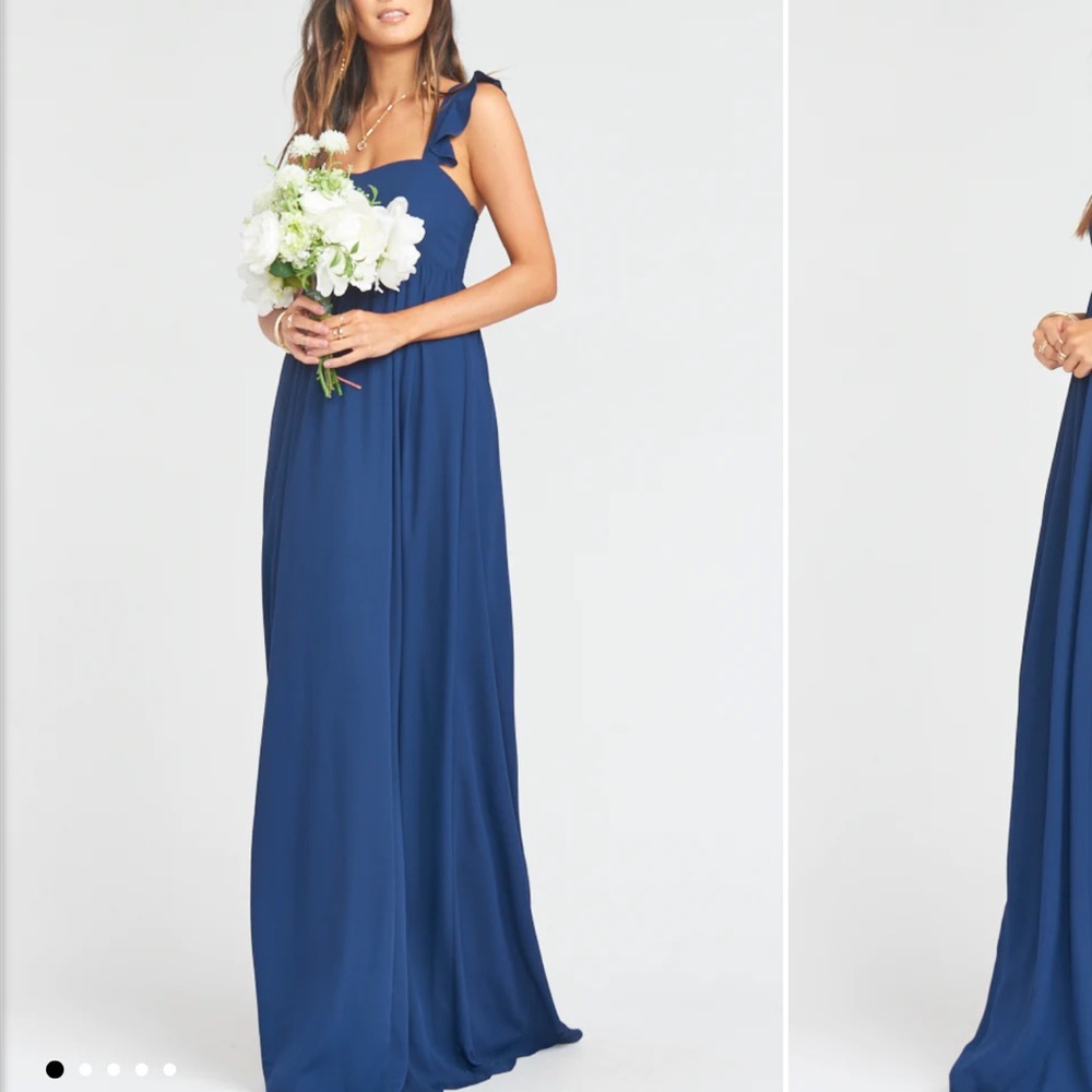 June Maxi Dress - Rich Navy Crisp